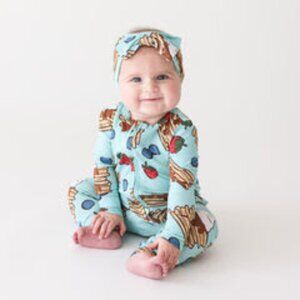 Posh Peanut Pancake Party 2T Convertible One-piece Pajamas